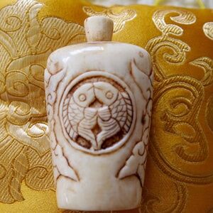 Antique Chinese Jar small Ivory Color